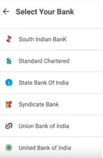 List of Bank Supports BHIM