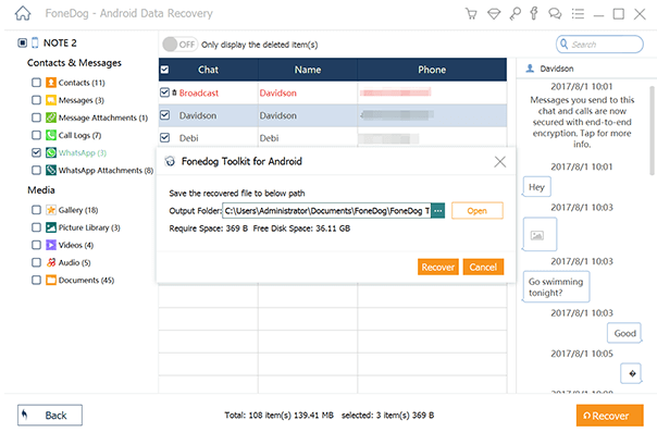 Previewing Recovered Files