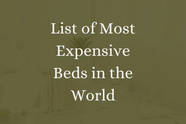 Most Expensive Beds