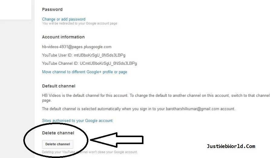 Delete YouTube Account