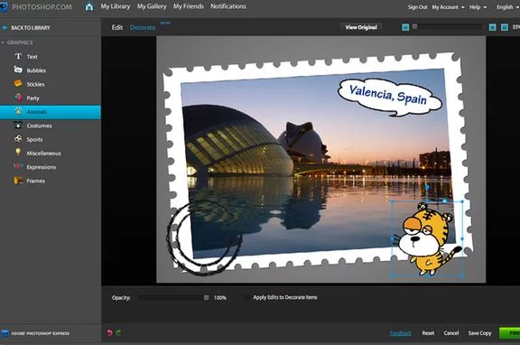 Photoshop Express - online photo editing
