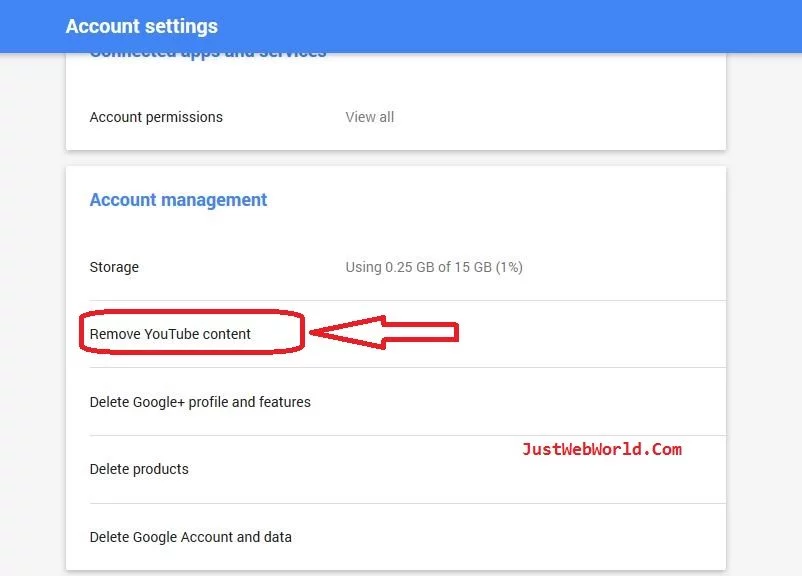 Deleting YouTube Account