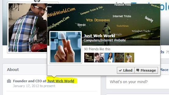 Link Facebook Page with Your Profile Link-facebookpage-to-profile