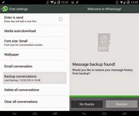 WhatsApp Chats Conversation Backup