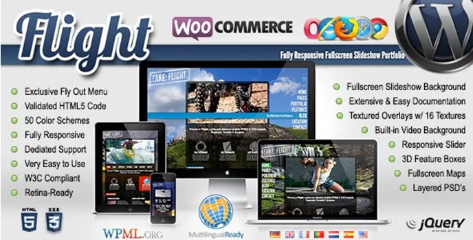 Flight WordPress Full Screen Theme