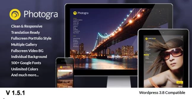 PhotoGra WordPress Full Screen Theme