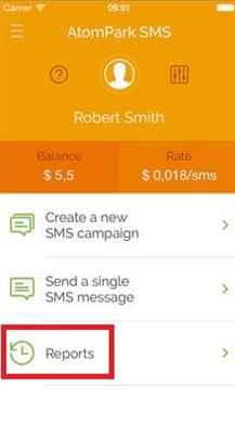 Atompark SMS App for iOS