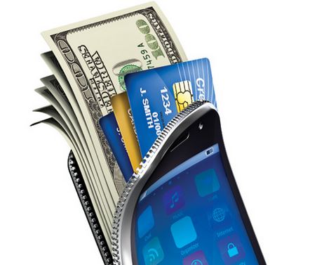 Collecting Money Doorstep Mobile Wallet