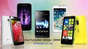Smartphones below 20000