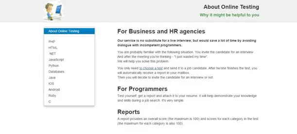 Test Your Web Developer Online Before Hiring 4 Available Programing Tests