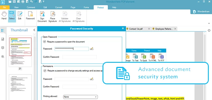Advance Document security system