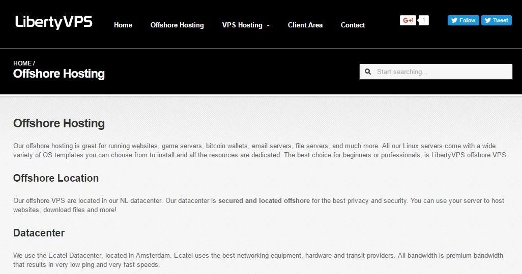 Liberty VPS Offshore Hosting