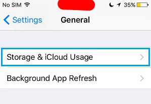 Storage and iCloud Usage