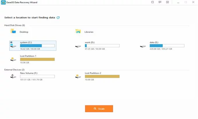 Download EaseUS Data Recovery Wizard