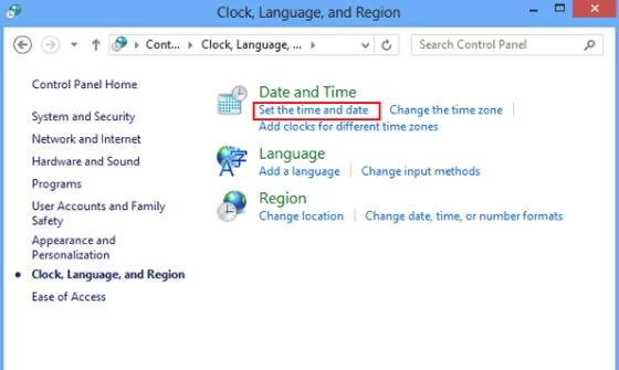 Fix the date and time of the system