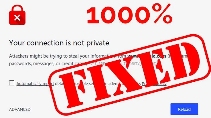 How to fix your connection is not private Error in Chrome