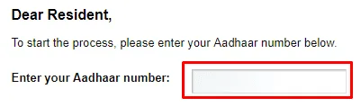 Update Mobile Number In Aadhar Card Step 3