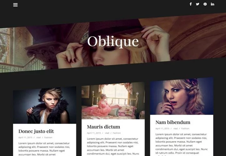 Oblique WordPress Theme
