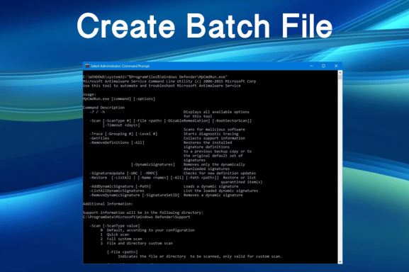 Creating DOS Batch Files