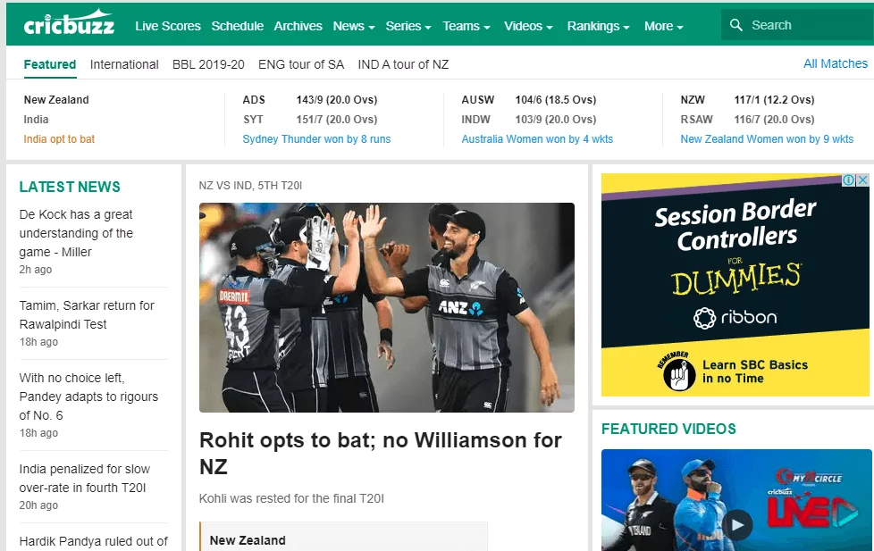Cricbuzz.com - Cricket Score and News