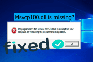 MSVCP100.dll is missing
