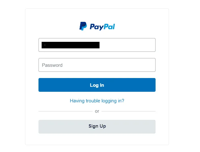 Delete the PayPal account PayPal Account Login