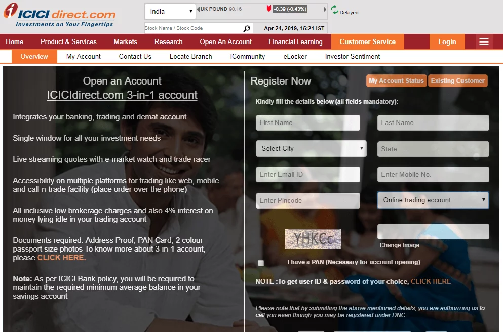 ICICIdirect.com 3-in-1 account