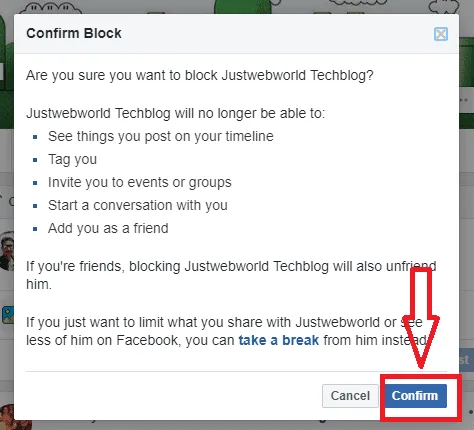 Unfriending or Blocking Someone On FB