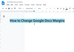 How to Change Google Docs Margins