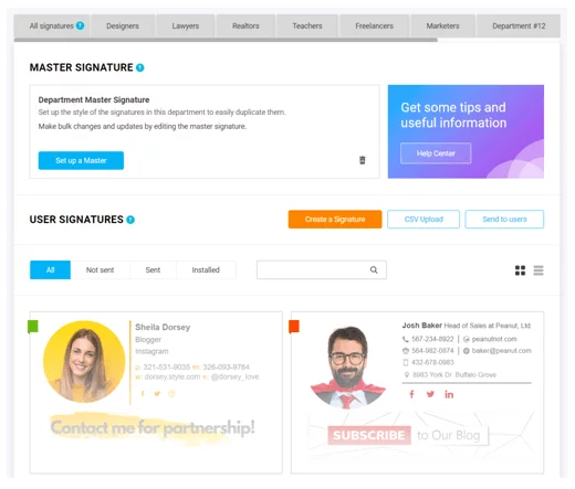 Generador de firmas de correo electrónico
