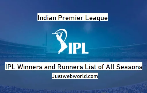 IPL Winners List List of All IPL Winner Teams