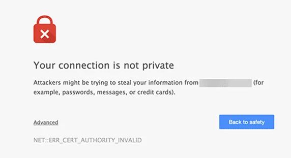 Your Connection is Not Private