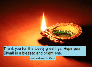 Thank you messages for Diwali wishes