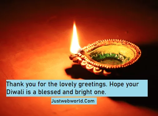 Thank you messages for Diwali wishes