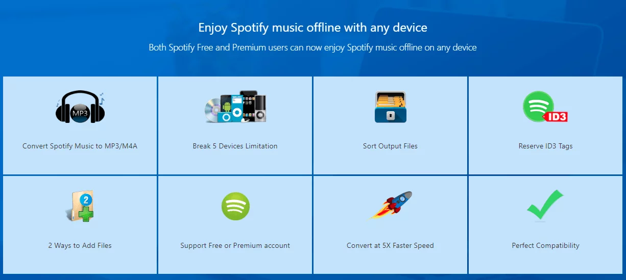 Spotify music offline with any device