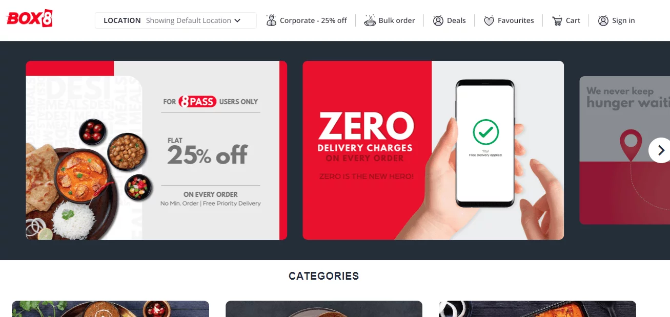 Box8 - Food delivery