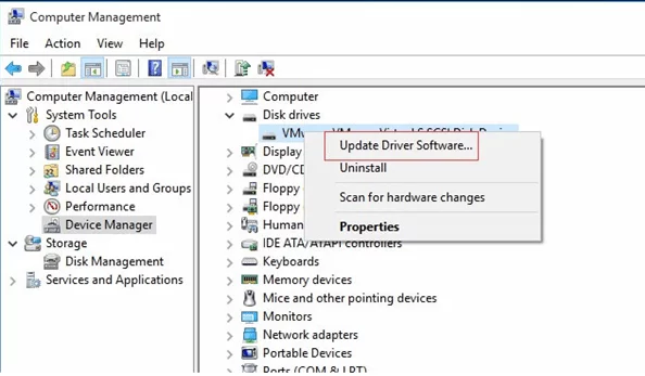 Update Driver Software