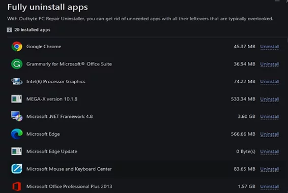 Delete Unnecessary Apps 
