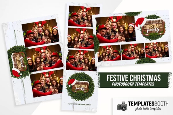 Festive Christmas Photo Booth Template