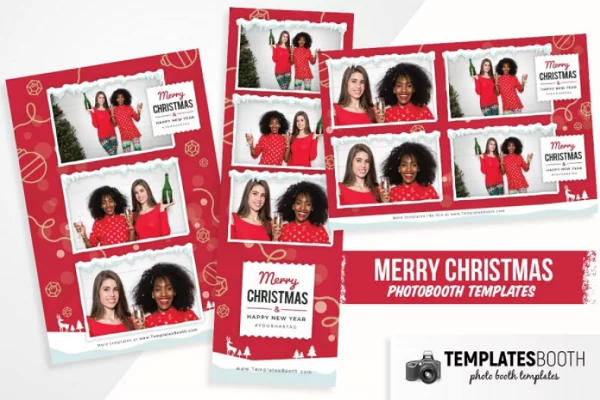 Merry Christmas Photo Booth Template