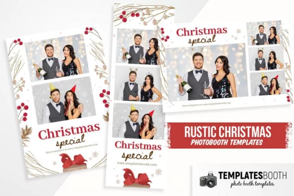 Rustic Christmas Photo Booth Template
