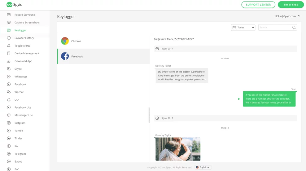 Spyic Android Keylogger