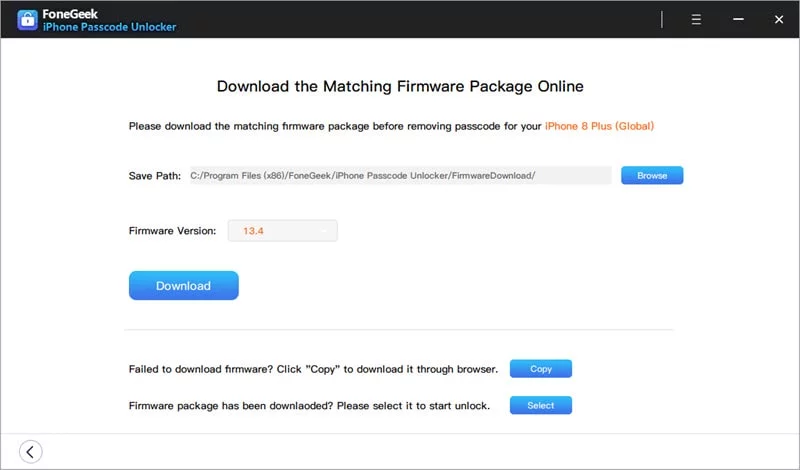 Downloading the firmware