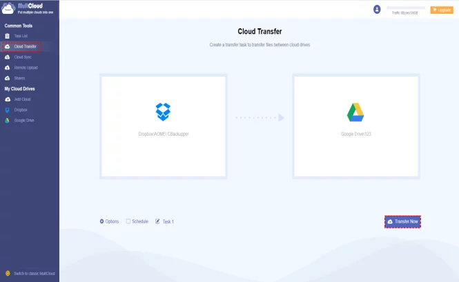 Cloud Transfer - MultCloud