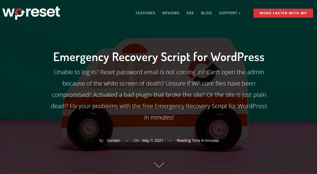 Emergency Recovery Script for WordPress