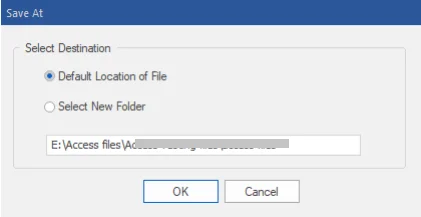Save At dialog box