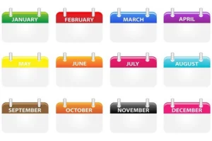 Months of the Year: 12 Months of the Year in English