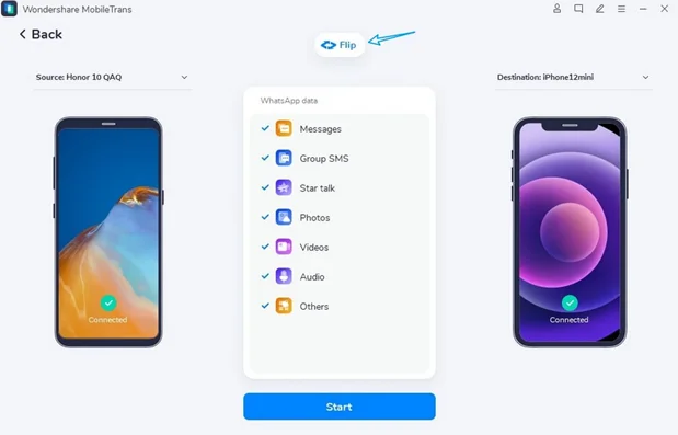 Move WhatsApp from Android to iPhone