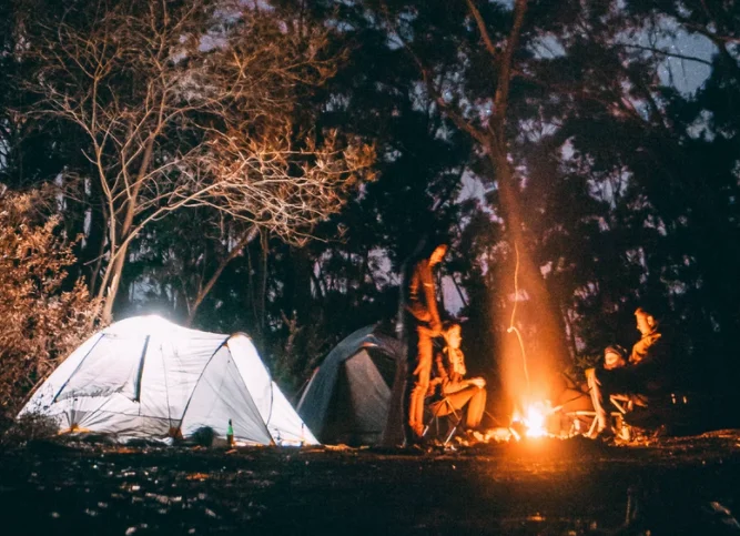 Campfire or cooking fire