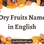 Dry Fruits Name in English with Pictures